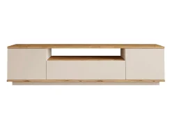 Vente-unique Móvel de TV com 3 portas e 1 nicho bege e natural - LOTULA^ Móvel De Tv