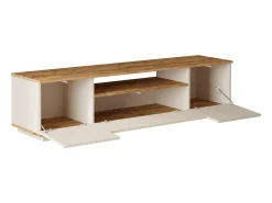 Vente-unique Móvel de TV com 3 portas e 1 nicho bege e natural - LOTULA^ Móvel De Tv