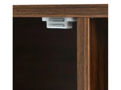Clearance Merax Móvel de TV com 2 portas e 2 nichos - Aglomerado de madeira - Pernas de ferro - cor natural Natural claro