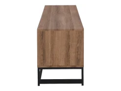 Móvel De Tv|Vente-unique Móvel de TV com 3 portas e 2 nichos em MDF - Natural e preto - CARATANA Preto / Natural escuro
