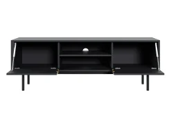 Móvel De Tv*Vente-unique Móvel de TV com 2 portas e 2 nichos cor preta - DABRIANA Preto
