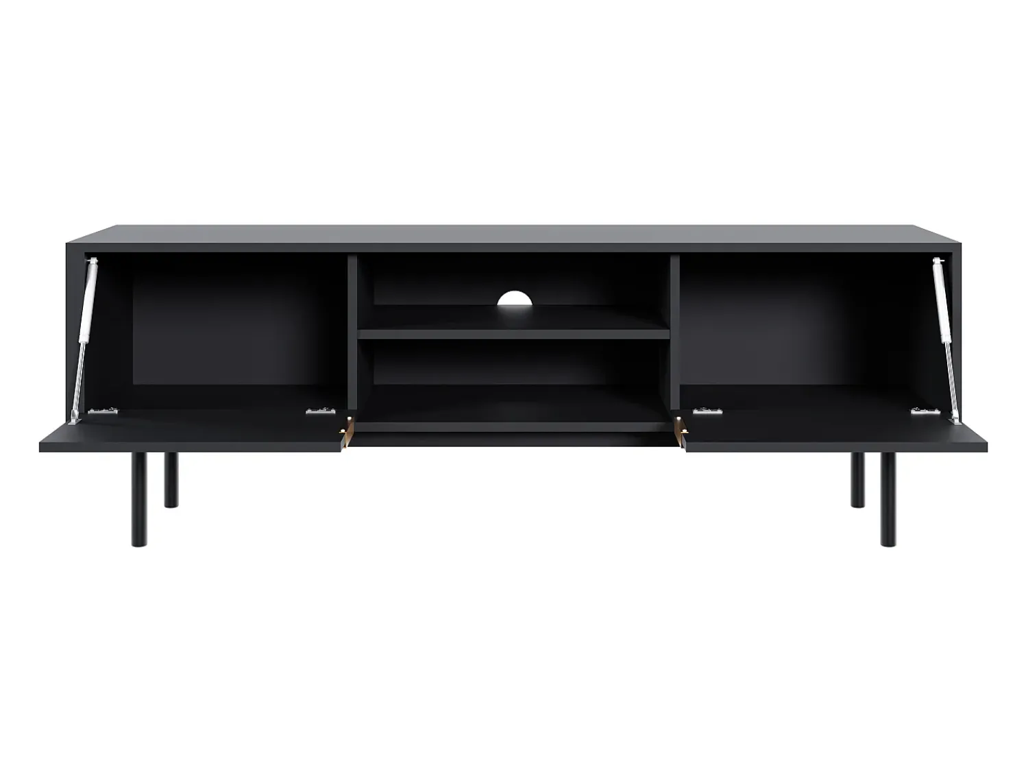 Móvel De Tv*Vente-unique Móvel de TV com 2 portas e 2 nichos cor preta - DABRIANA Preto