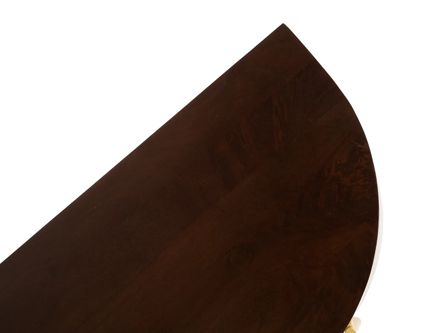 Móvel De Tv*Maison Céphy Móvel de TV com 2 portas em madeira de mangueira e metal natural e dourado - NEVILI Natural escuro / Dourado