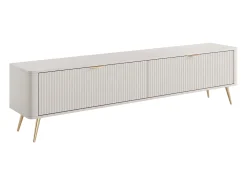 Outlet Vente-unique Móvel de TV com 2 portas em MDF e dourado - ELONARIA de Pascal Morabito Bege
