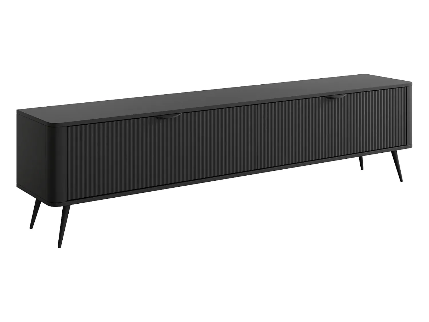 Vente-unique Móvel de TV com 2 portas em MDF - ELONARIA de Pascal Morabito Preto