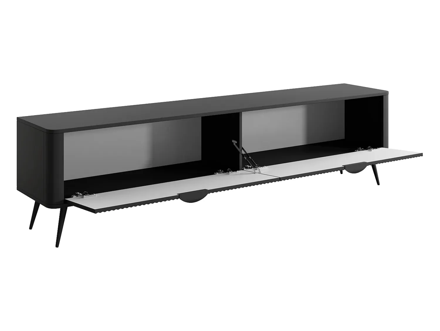 Vente-unique Móvel de TV com 2 portas em MDF - ELONARIA de Pascal Morabito Preto
