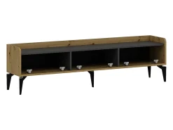 Móvel De Tv*Vente-unique Móvel de TV com 3 portas natural e antracite - MONALIA Cinza antracite / Natural claro