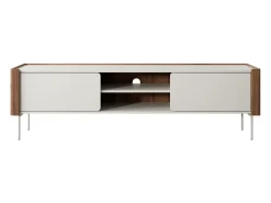 Móvel De Tv* Móvel de TV com 2 portas, nogueira e caxemira, 180x52 cm Bege