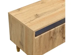 Clearance Merax Móvel de TV com efeito de madeira - 178 cm x 35 x 45 cm - com 4 gavetas - para sala de estar - MDF - natural Natural claro