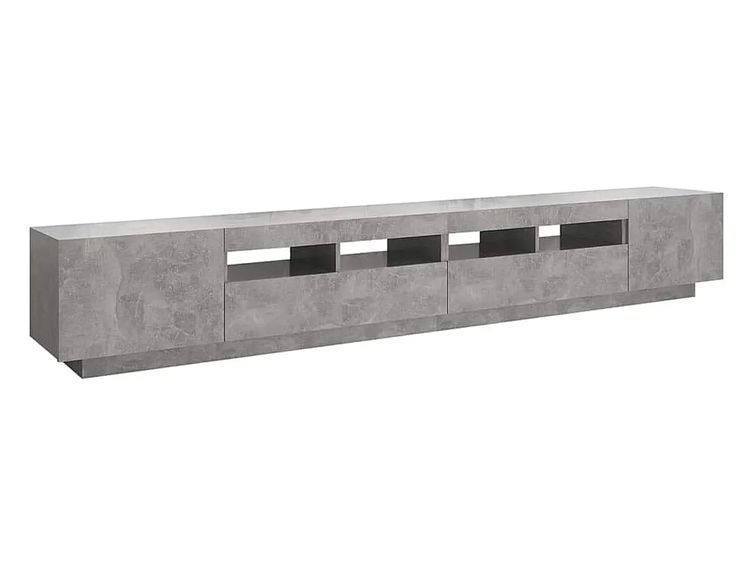 vidaxl Móvel de TV com luzes LED 260x35x40 cm cimento^ Móvel De Tv