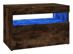 Online Móvel de TV com luzes LED 60x35x40 cm carvalho fumado PT604658 Castanho