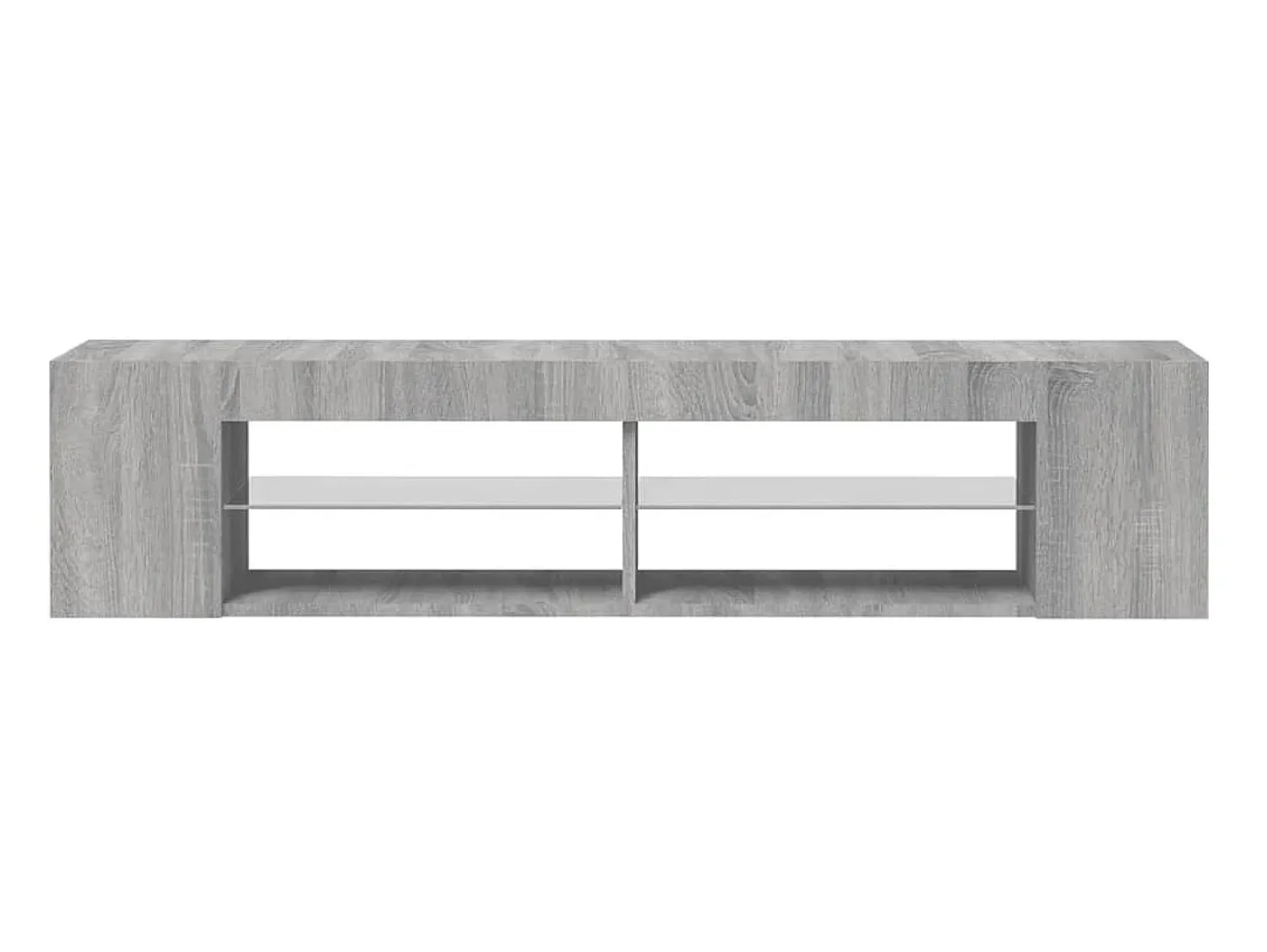 Móvel De Tv| Móvel de TV com luzes LED 135x39x30 cm sonoma PT611946 Cinzento