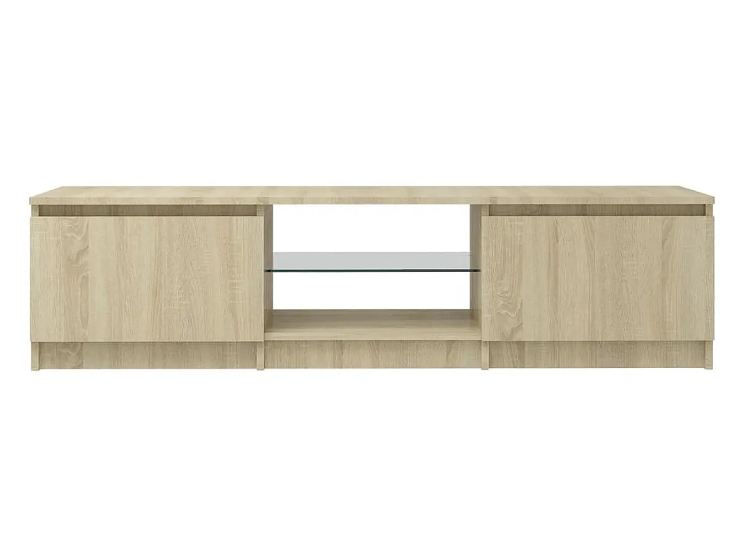 Clearance Móvel de TV com luzes LED 140x40x35,5 cm carvalho sonoma PT103984 Castanho