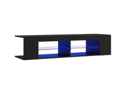 Móvel De Tv* Móvel de TV com luzes LED 135x39x30 cm PT113465 Preto