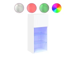 vidaxl Móvel de TV com luzes LED 40,5x30x90 cm Branco
