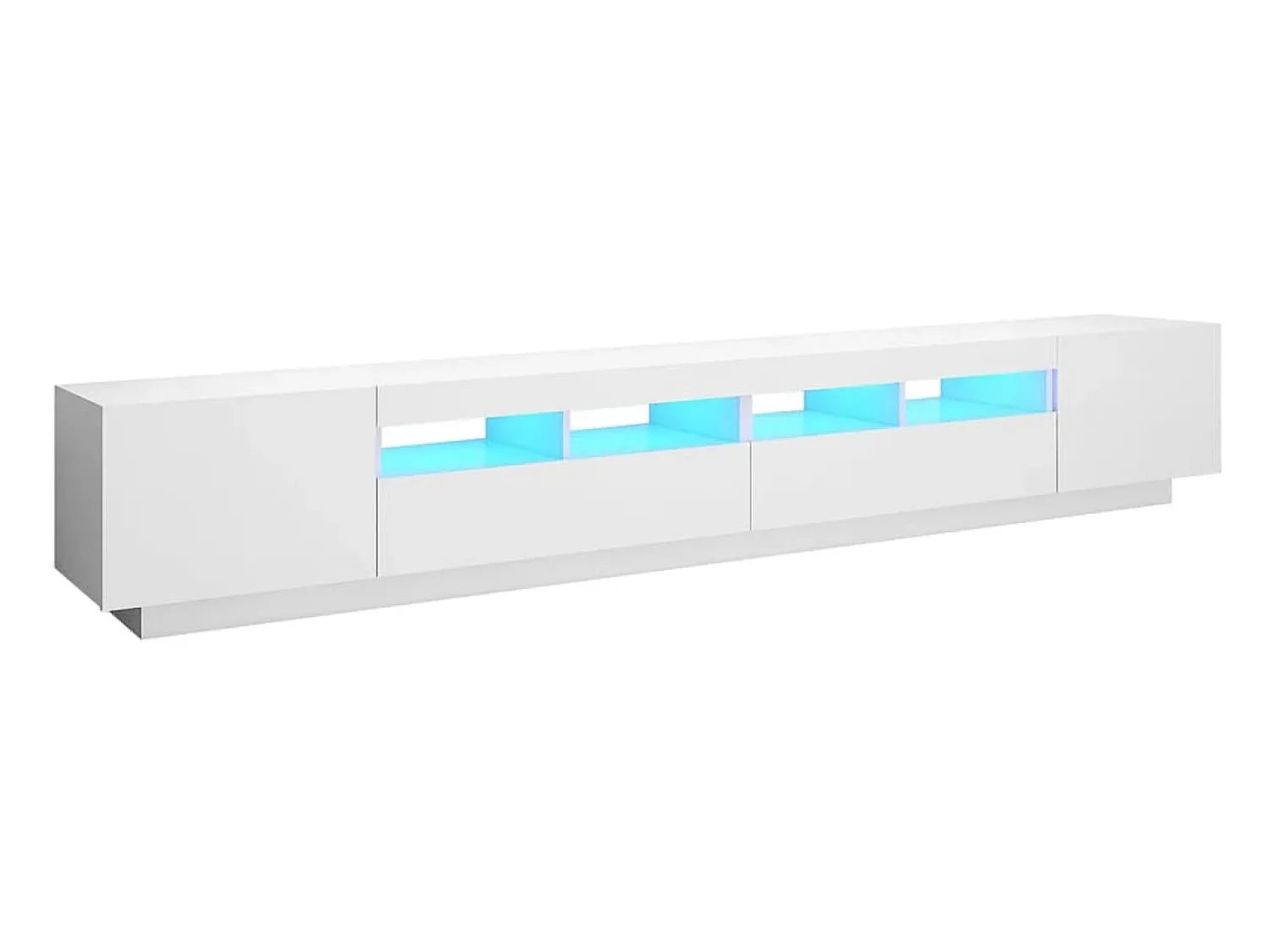 Móvel De Tv* Móvel de TV com luzes LED 260x35x40 cm PT444139 Branco