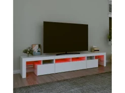 Móvel de TV com luzes LED 230x36,5x40 cm PT949527^ Móvel De Tv