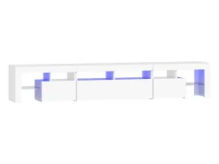 Móvel de TV com luzes LED 230x36,5x40 cm PT949527^ Móvel De Tv
