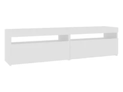 New Móvel de TV com luzes LED 2 pcs 75x35x40 cm PT233763 Branco