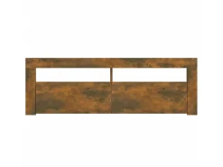 Móvel De Tv| Móvel de TV com luzes LED 120x35x40 cm carvalho fumado PT371756 Castanho