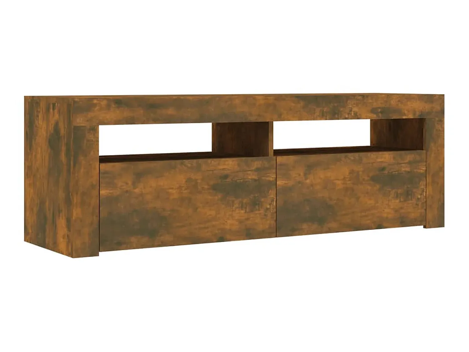 Móvel De Tv| Móvel de TV com luzes LED 120x35x40 cm carvalho fumado PT371756 Castanho