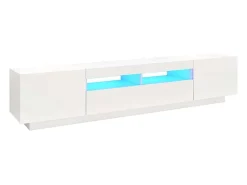 Móvel De Tv*vidaxl Móvel de TV com luzes LED 200x35x40 cm Branco