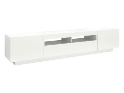 Móvel De Tv*vidaxl Móvel de TV com luzes LED 200x35x40 cm Branco