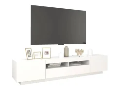 Móvel De Tv*vidaxl Móvel de TV com luzes LED 200x35x40 cm Branco