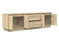 Móvel De Tv*vidaxl Móvel de TV com luzes LED 160,5x41x50 cm carvalho sonoma Castanho