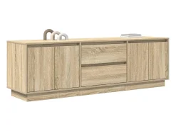 Móvel De Tv*vidaxl Móvel de TV com luzes LED 160,5x41x50 cm carvalho sonoma Castanho