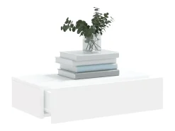 Móvel De Tv| Móvel de TV com luzes LED 60x35x15,5 cm PT528359 Branco