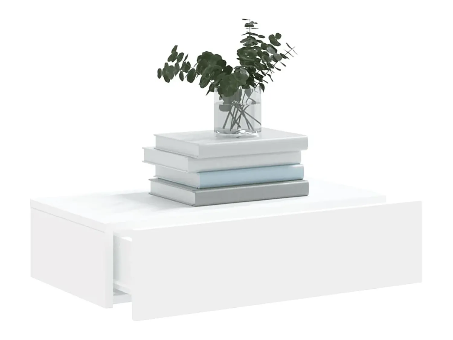 Móvel De Tv| Móvel de TV com luzes LED 60x35x15,5 cm PT528359 Branco