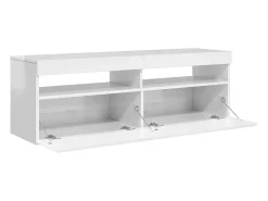 Móvel De Tv|vidaxl Móvel de TV com luzes LED 120x35x40 cm brilhante Branco
