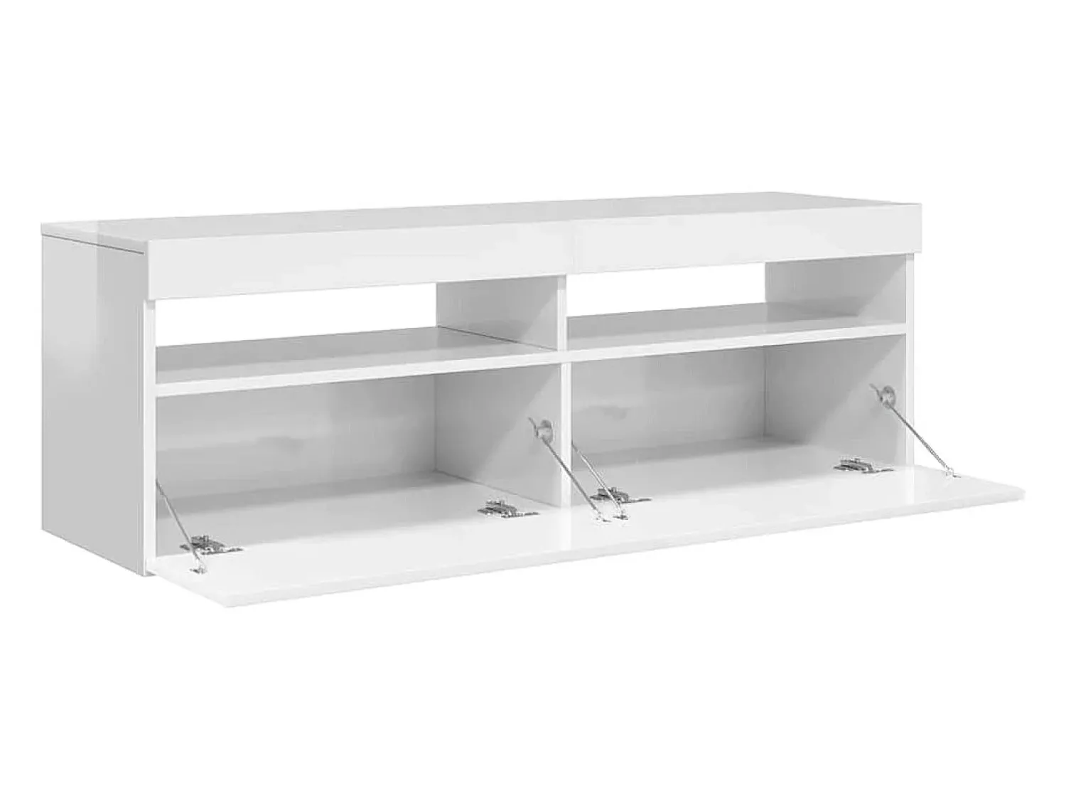 Móvel De Tv|vidaxl Móvel de TV com luzes LED 120x35x40 cm brilhante Branco