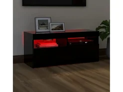 Hot Móvel de TV com luzes LED 90x35x40 cm PT519934 Preto