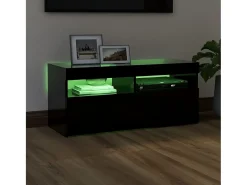 Hot Móvel de TV com luzes LED 90x35x40 cm PT519934 Preto