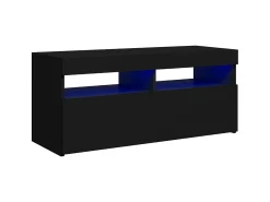 Hot Móvel de TV com luzes LED 90x35x40 cm PT519934 Preto