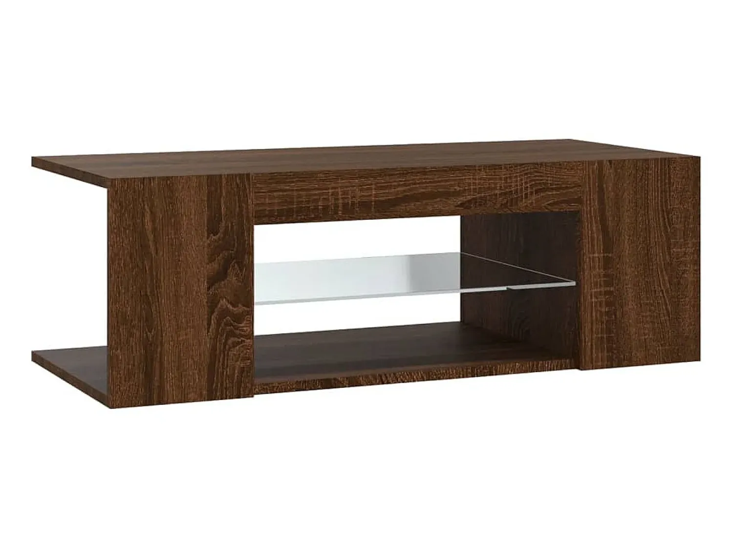 Móvel De Tv* Móvel de TV com luzes LED 90x39x30 cm cor carvalho PT420520 Castanho
