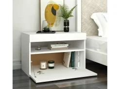 Móvel De Tv*vidaxl Móvel de TV com luzes LED 60x35x40 cm Branco