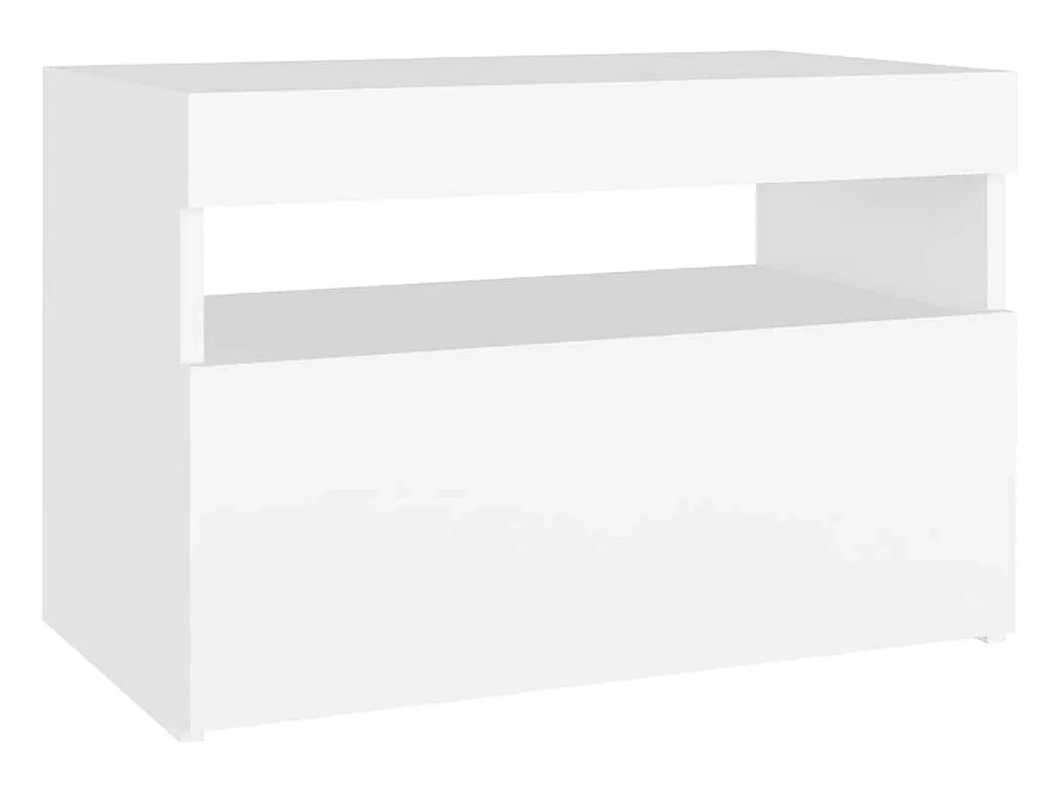 Móvel De Tv*vidaxl Móvel de TV com luzes LED 60x35x40 cm Branco