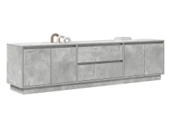 Móvel De Tv*vidaxl Móvel de TV com luzes LED 193,5x41x50 cm cimento Cinzento