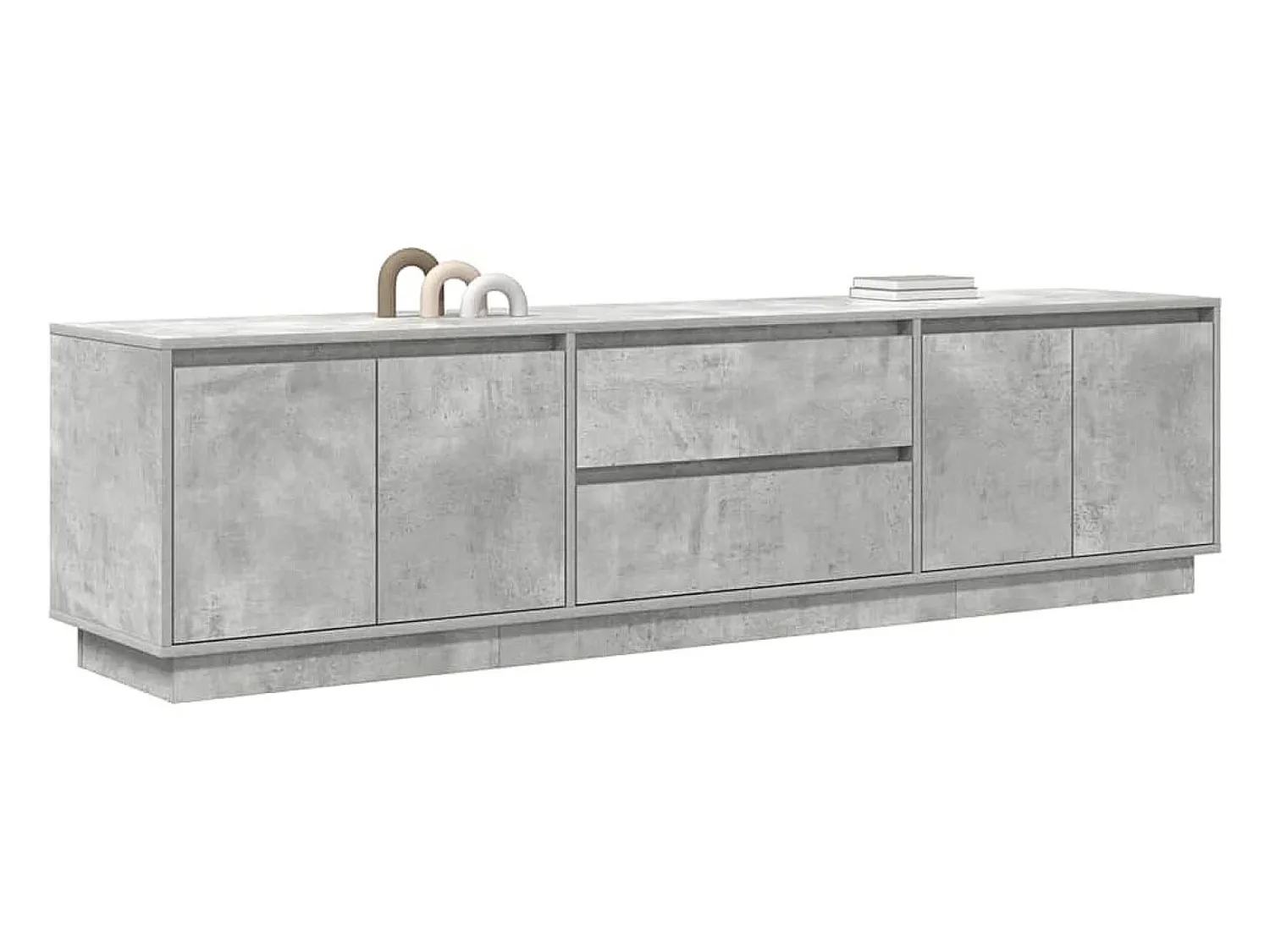 Móvel De Tv*vidaxl Móvel de TV com luzes LED 193,5x41x50 cm cimento Cinzento