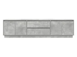 Móvel De Tv*vidaxl Móvel de TV com luzes LED 193,5x41x50 cm cimento Cinzento