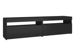 Móvel de TV com luzes LED 2 pcs 75x35x40 cm PT833844 Preto