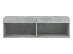Hot vidaxl Móvel de TV com luzes LED 100x30x30 cm cimento Cinzento