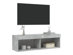 Hot vidaxl Móvel de TV com luzes LED 100x30x30 cm cimento Cinzento