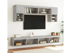Hot vidaxl Móvel de TV com luzes LED 100x30x30 cm cimento Cinzento