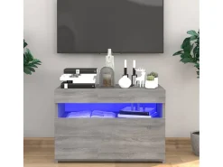 Online Móvel de TV com luzes LED 60x35x40 cm sonoma cinza PT650777 Cinzento