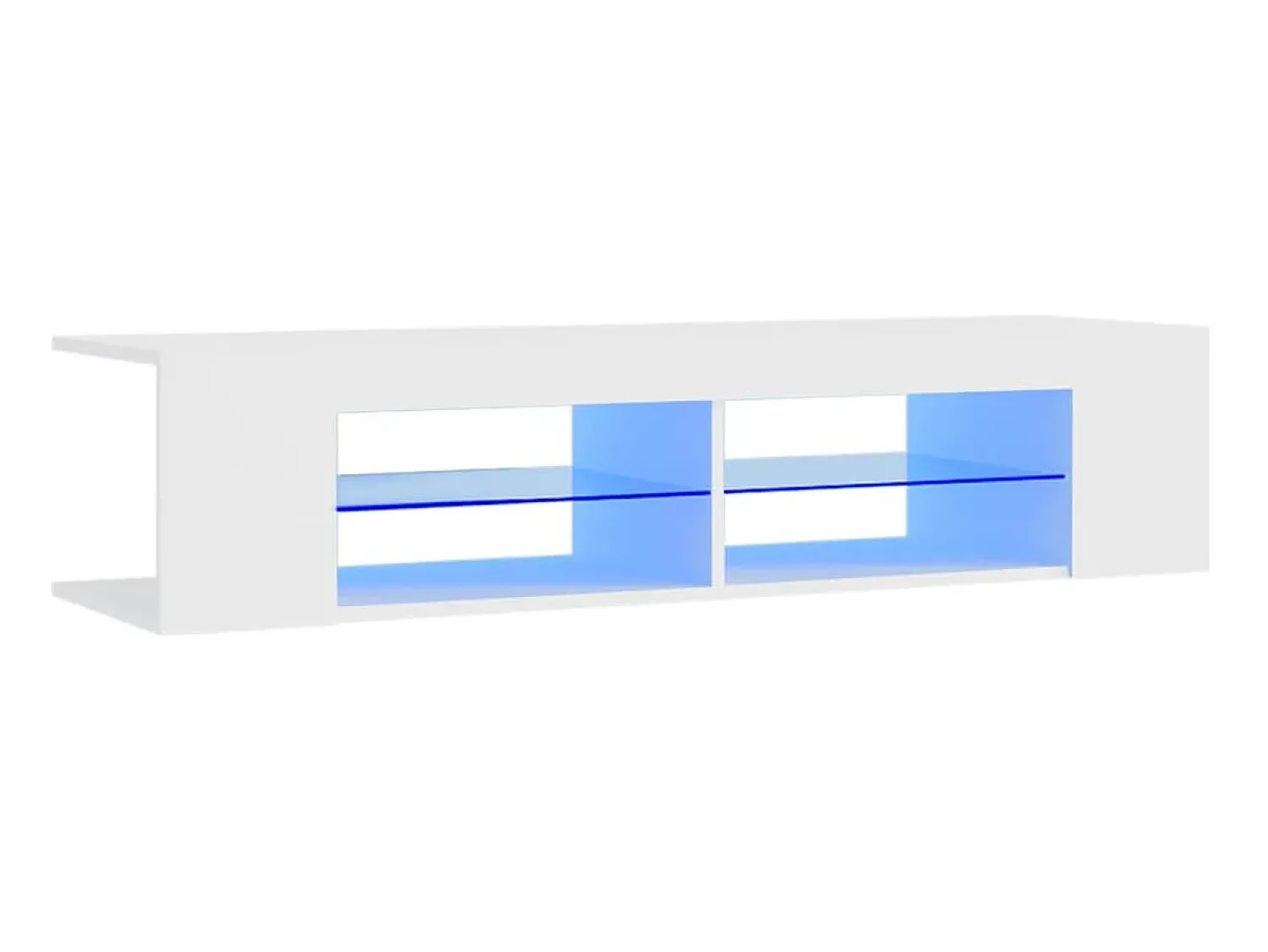 Móvel De Tv* Móvel de TV com luzes LED 135x39x30 cm PT494758 Branco