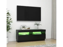 Móvel De Tv| Móvel de TV com luzes LED 100x35x40 cm PT493334 Preto
